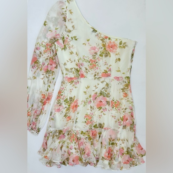 NWT Yumi Kim Chrissy Dress S Floral One-Shoulder Revolve Luxury Designer - Picture 9 of 16